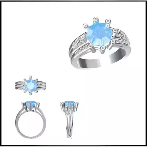 JCD Format  Elegant gold color stone rings autodesk jewelry 