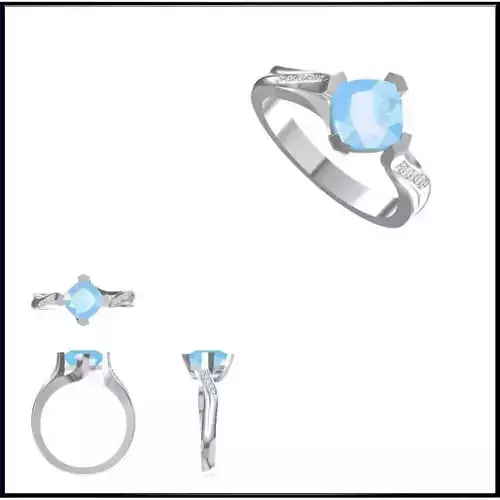 JCD Format  Elegant gold color stone rings 3d jewellery design 