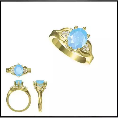 JCD Format  Diamond color stone rings jewellery cad design