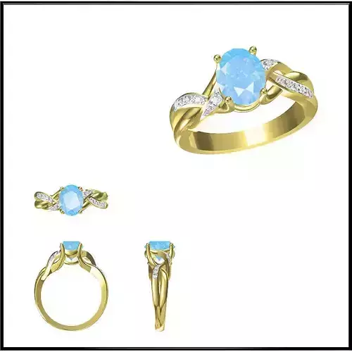 JDC Diamond color stone rings jewelers file set