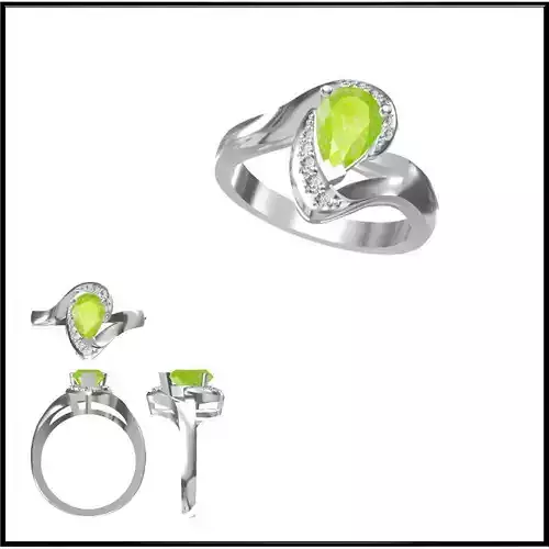 JCD Format Diamond color stone rings cad jewellery design course