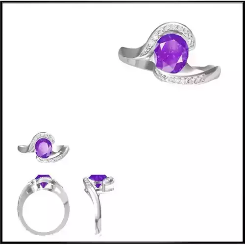 JCD Format  color stone rings cad color stone ring design