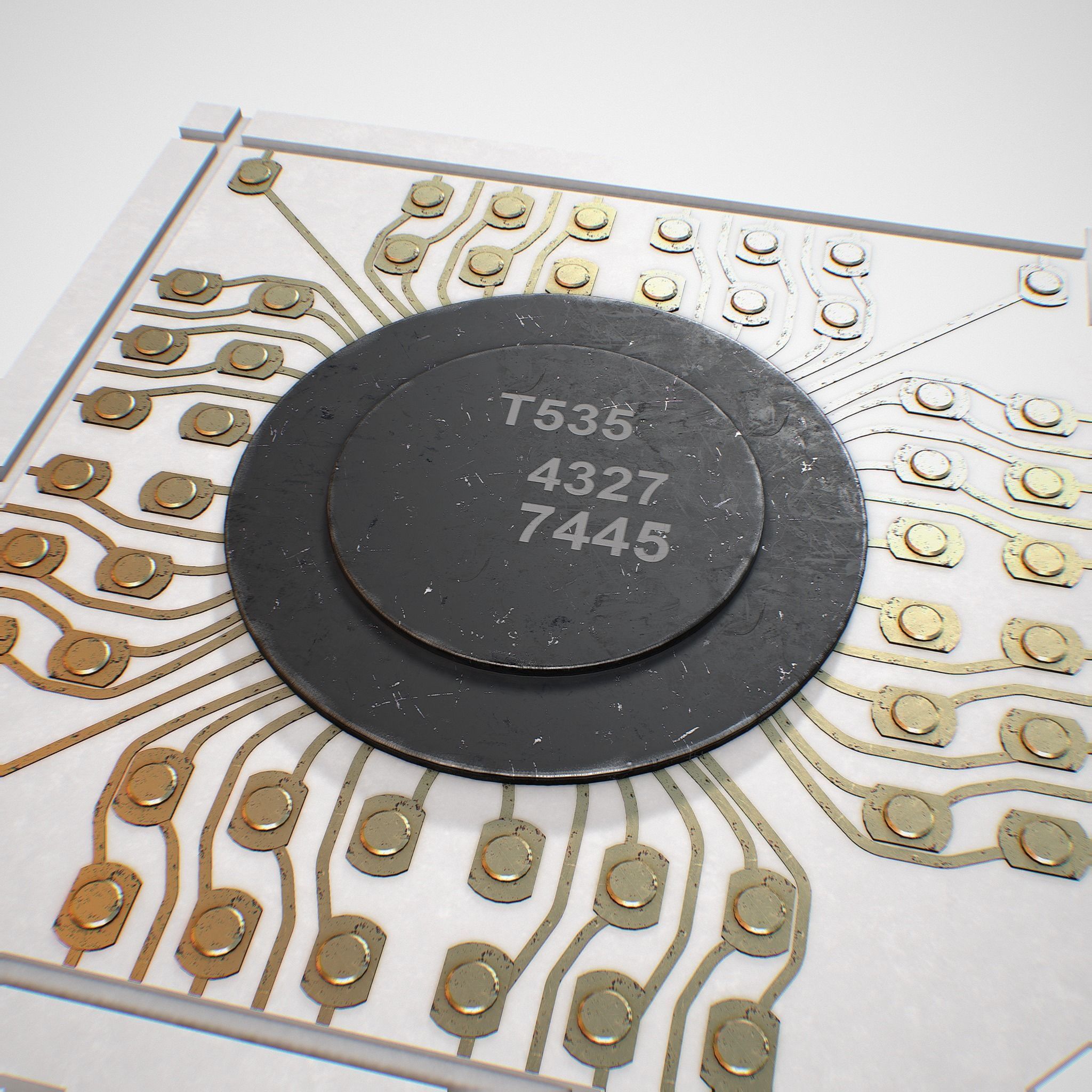 Vintage microchip 3D model_1