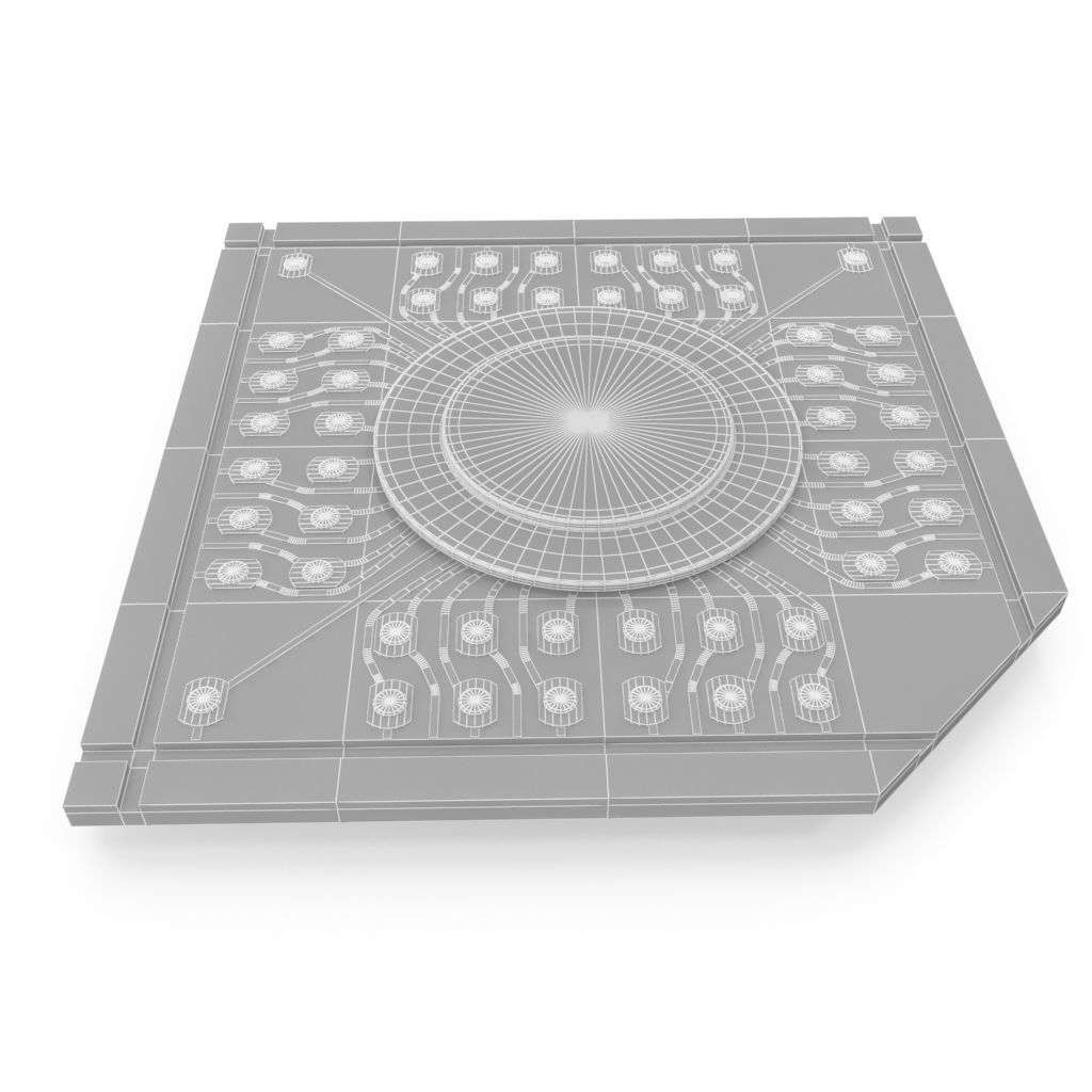Vintage microchip 3D model_3