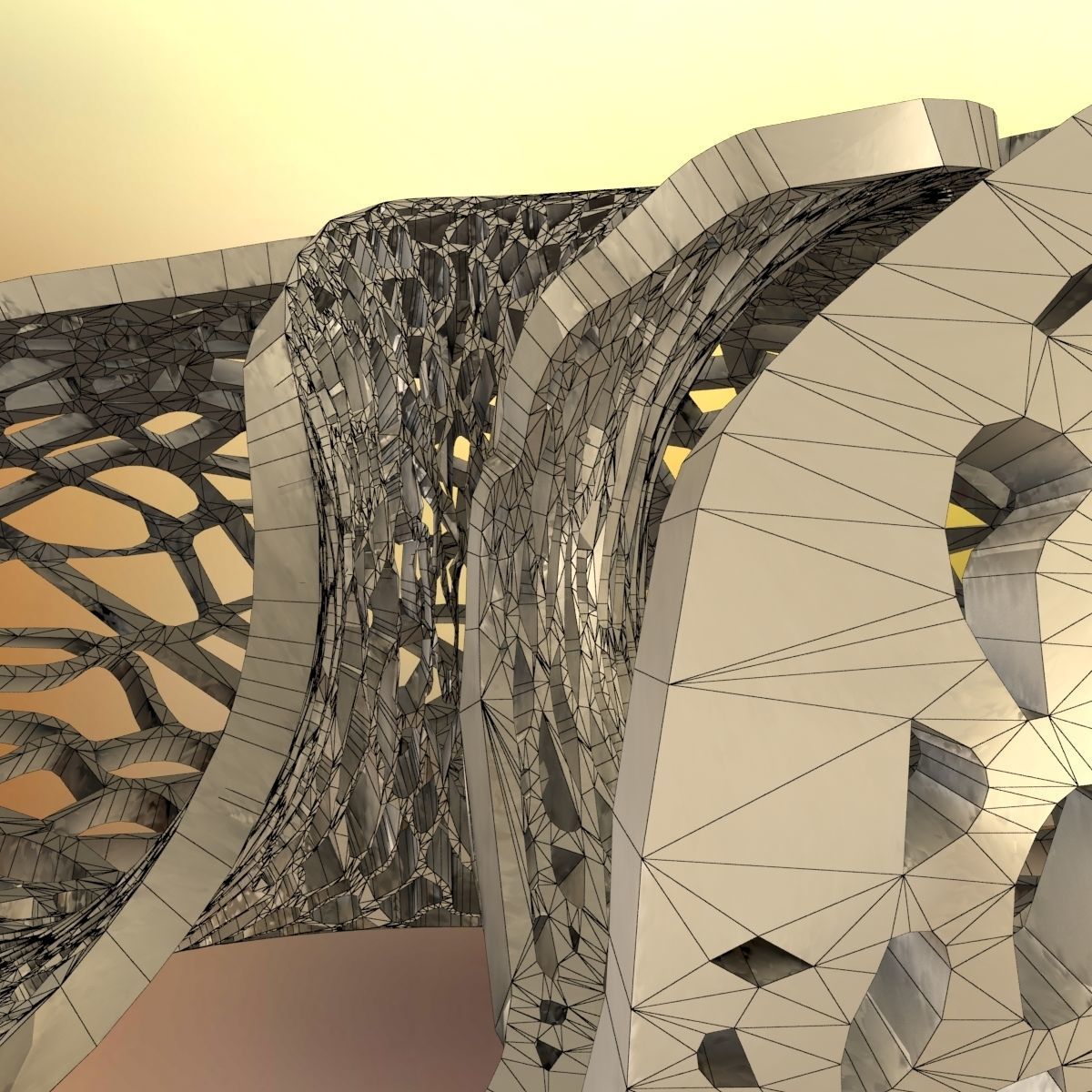 Leafy torus Lampshed 3D print model_8