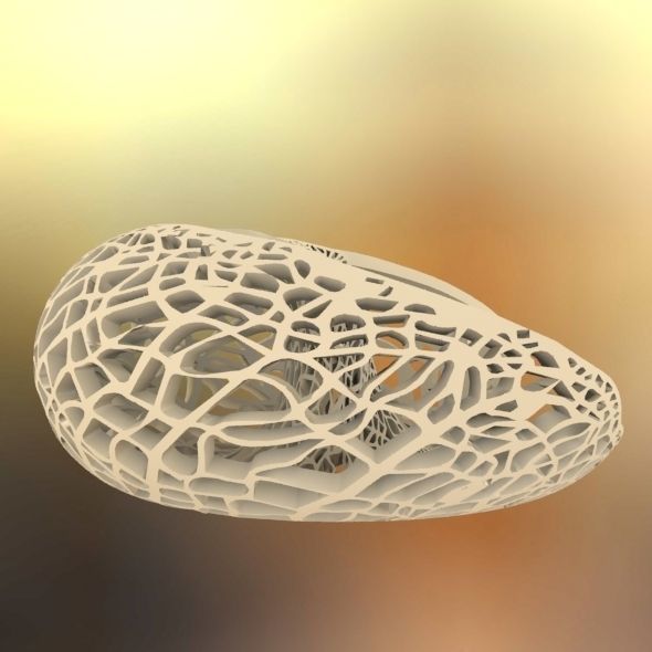 Leafy torus Lampshed 3D print model_41