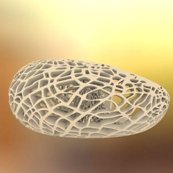 Leafy torus Lampshed 3D print model_36