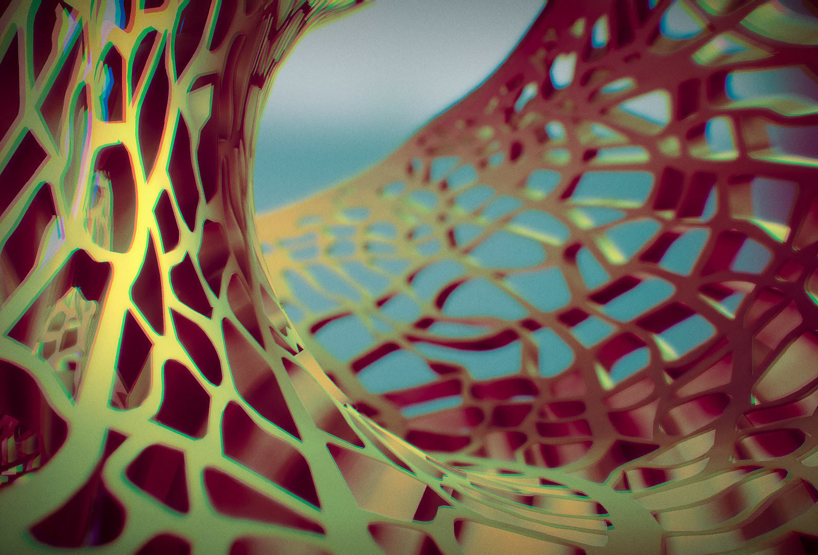 Leafy torus Lampshed 3D print model_29