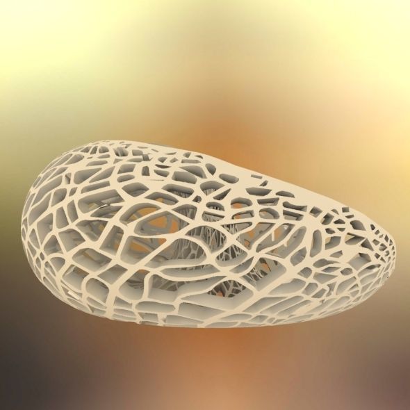 Leafy torus Lampshed 3D print model_40