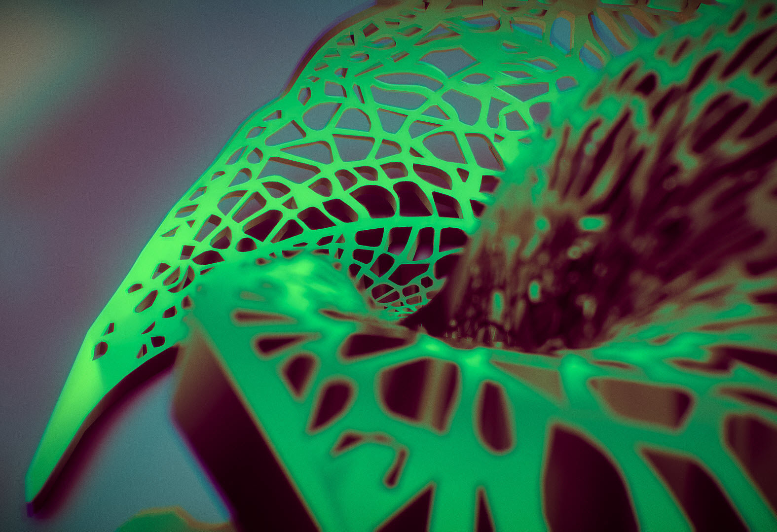 Leafy torus Lampshed 3D print model_31