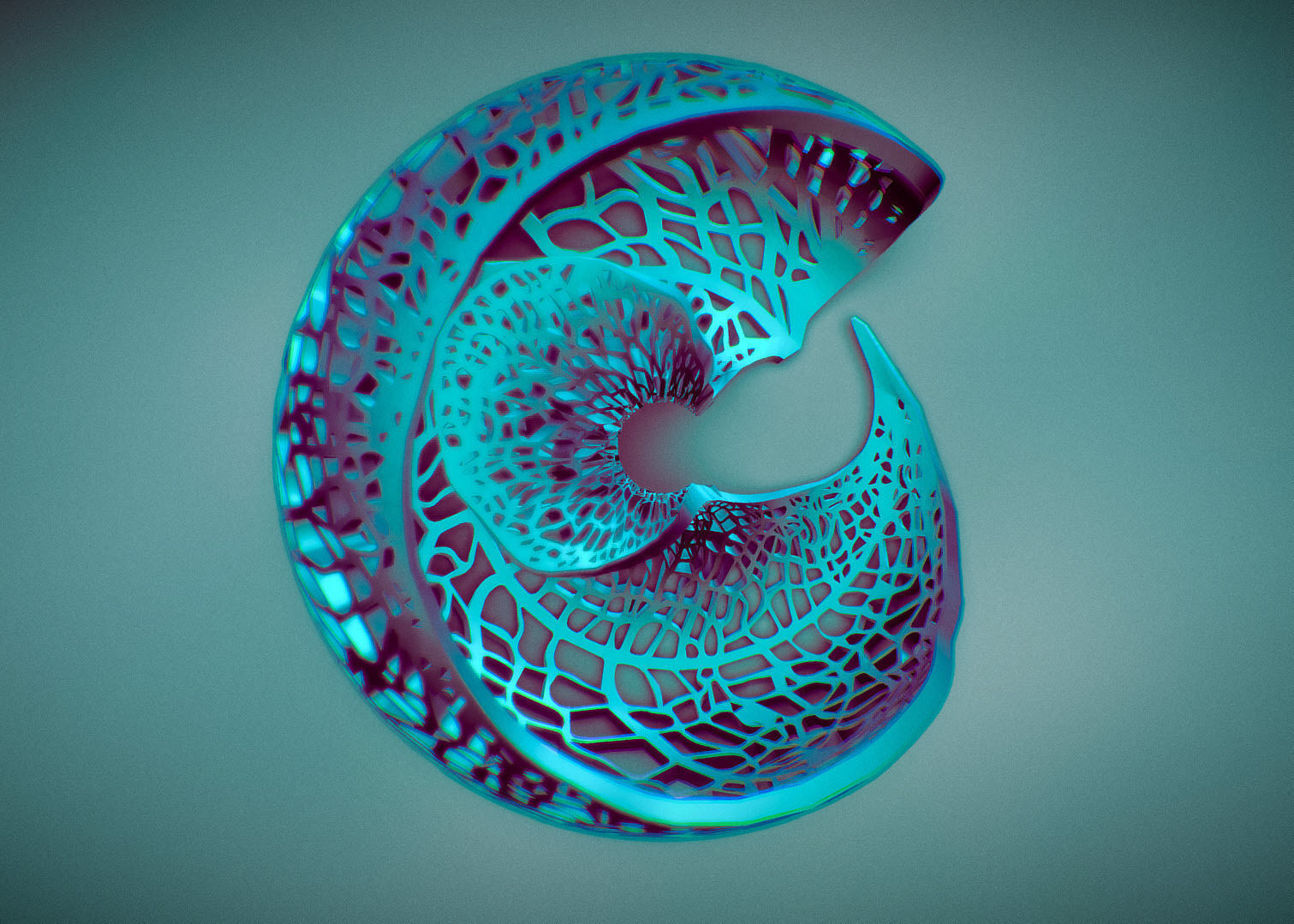 Leafy torus Lampshed 3D print model_30