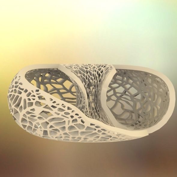 Leafy torus Lampshed 3D print model_51