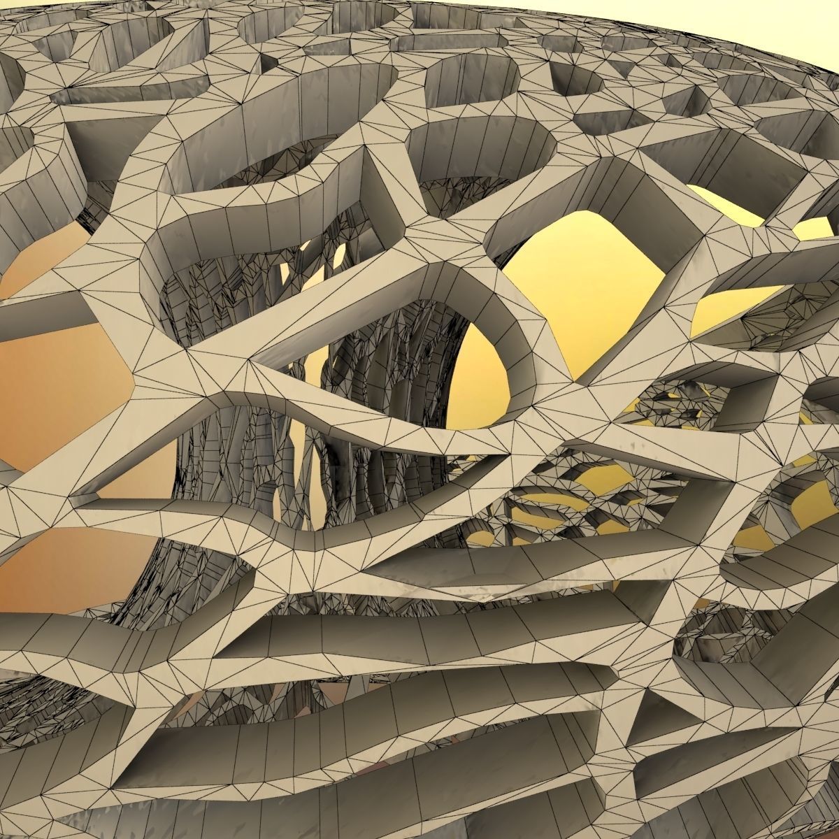 Leafy torus Lampshed 3D print model_9