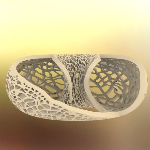 Leafy torus Lampshed 3D print model_54