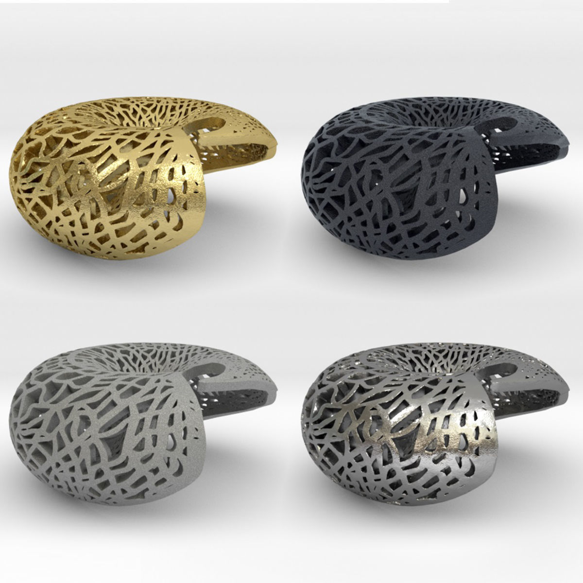 Leafy torus Lampshed 3D print model_5