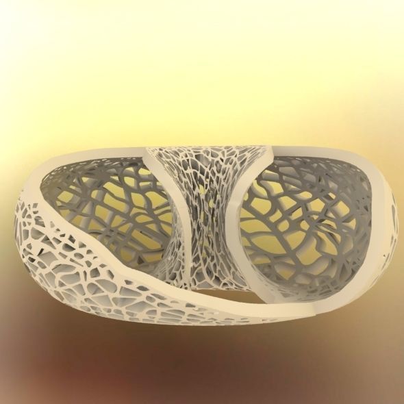 Leafy torus Lampshed 3D print model_55