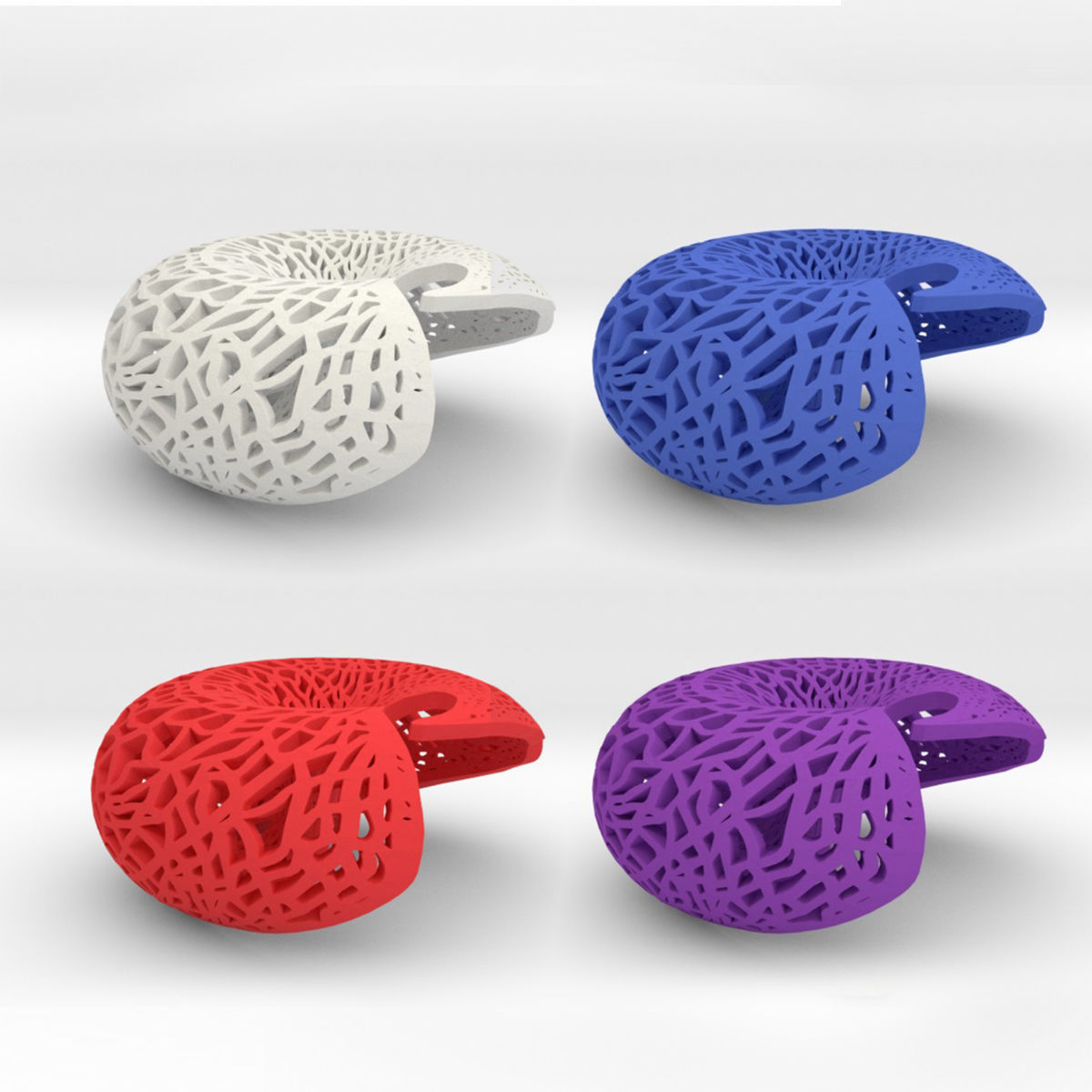 Leafy torus Lampshed 3D print model_11