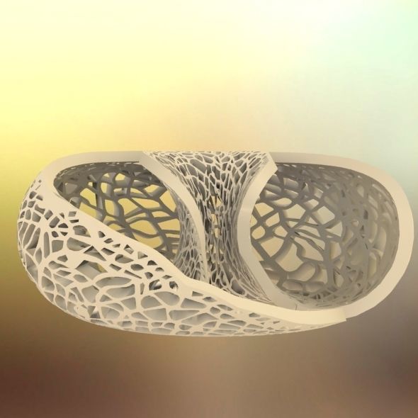 Leafy torus Lampshed 3D print model_52