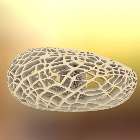 Leafy torus Lampshed 3D print model_34