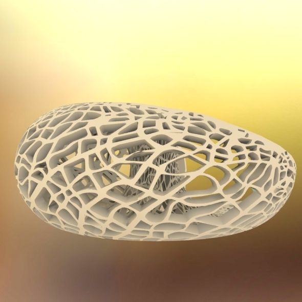 Leafy torus Lampshed 3D print model_33