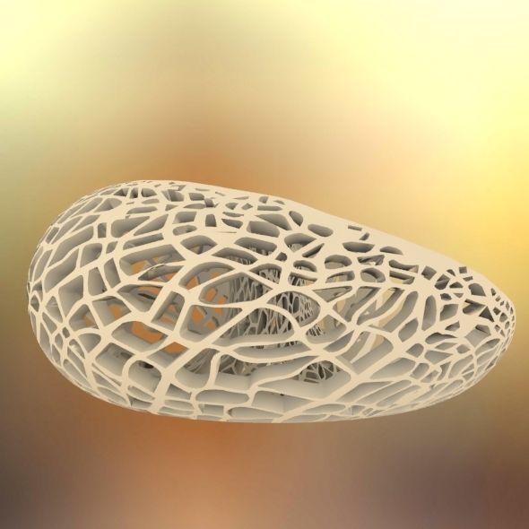 Leafy torus Lampshed 3D print model_39