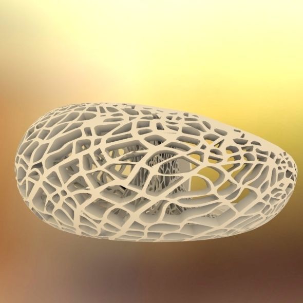 Leafy torus Lampshed 3D print model_35