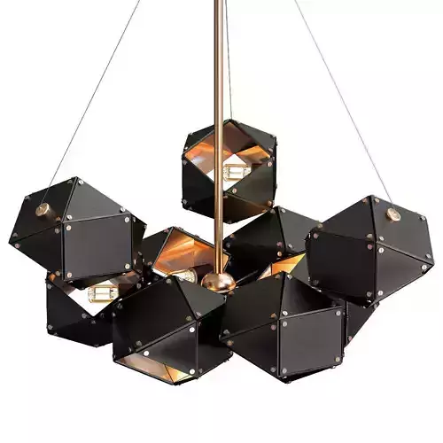 WELLES Central Chandelier von Gabriel Scott 3D model