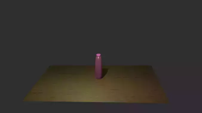 3D simple  water Bottle