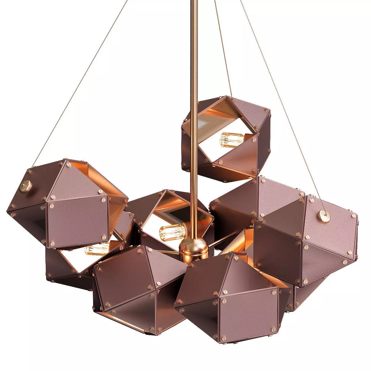 WELLES Central Chandelier von Gabriel Scott 3D model_0