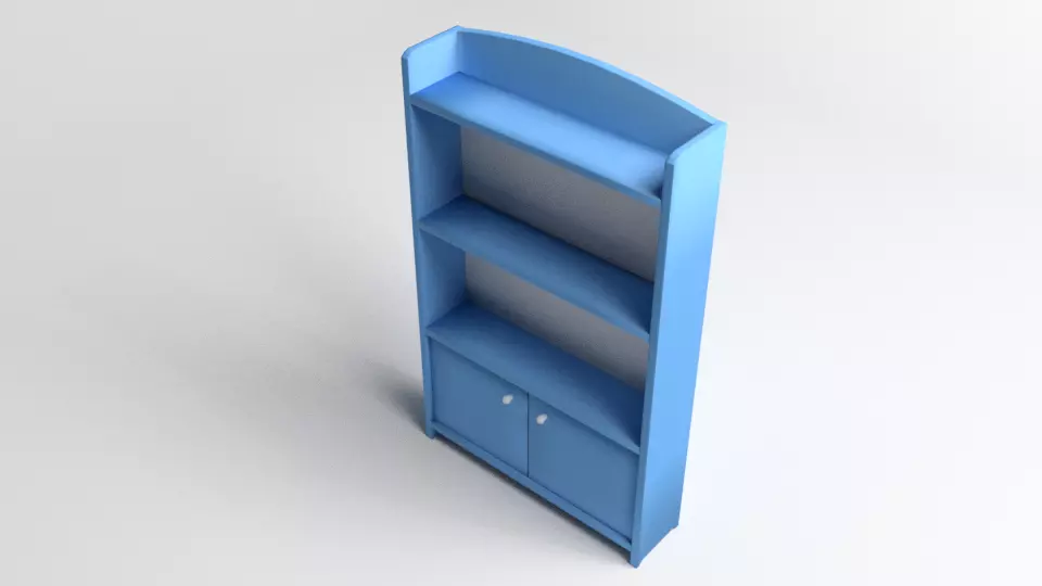 Bookshelf Cabinet 3D model_0