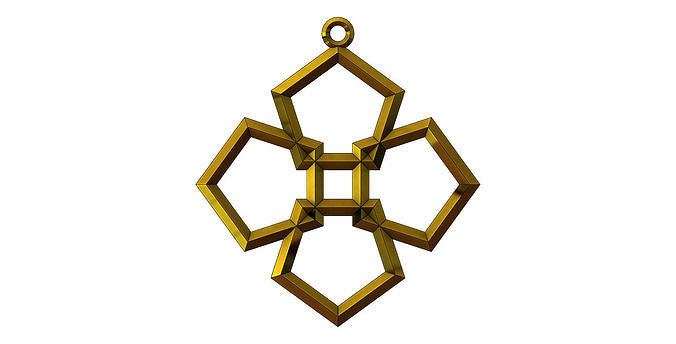  Collection of pentagonal motif pendants Free 3D print model