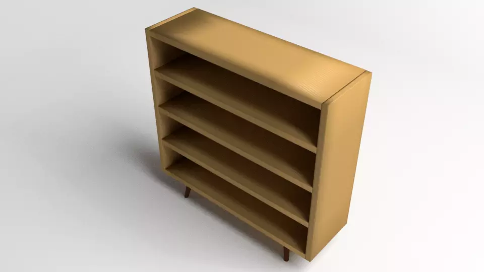 Bookshelf Table 3D model_0