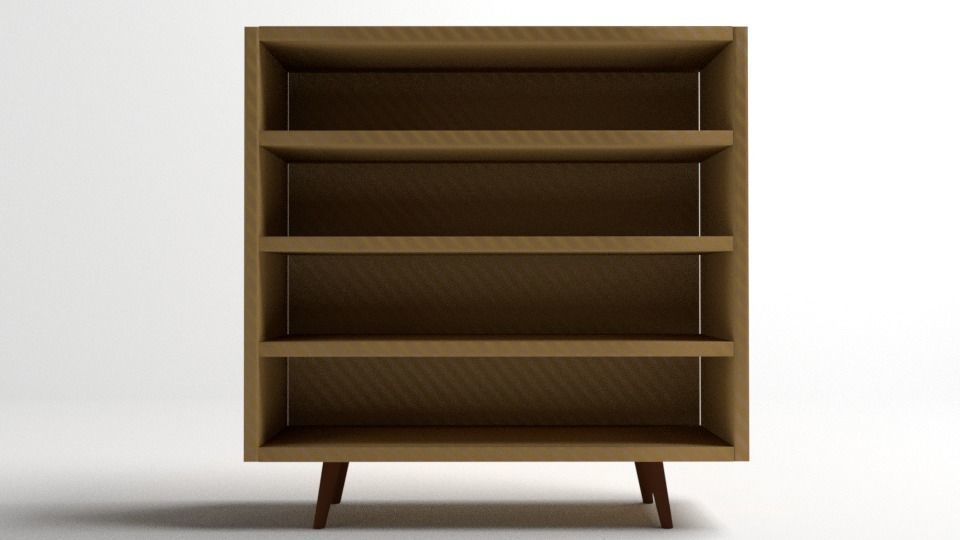 Bookshelf Table 3D model_1