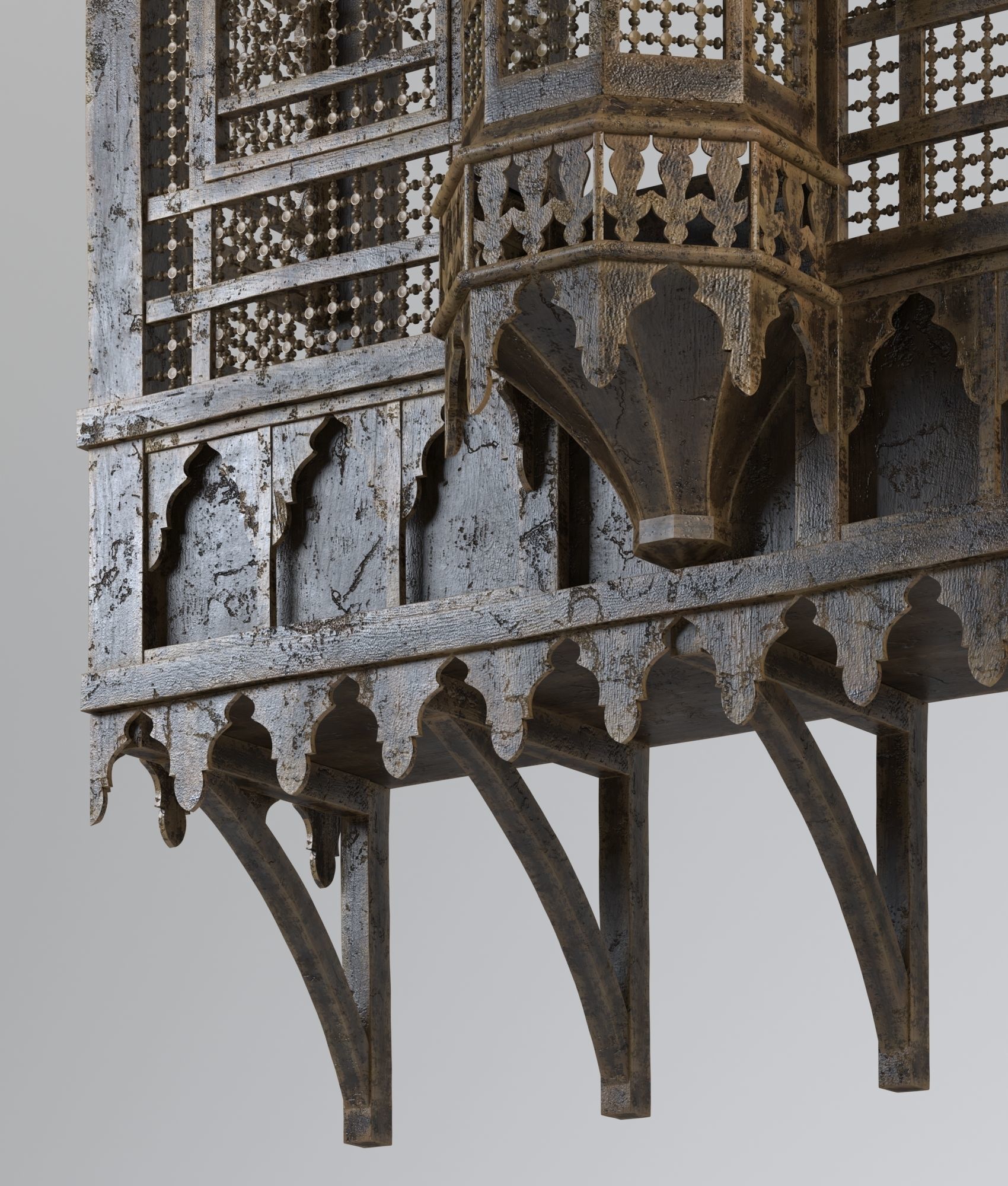 Arabian Islamic Window-Mashrabiah 3D model_4