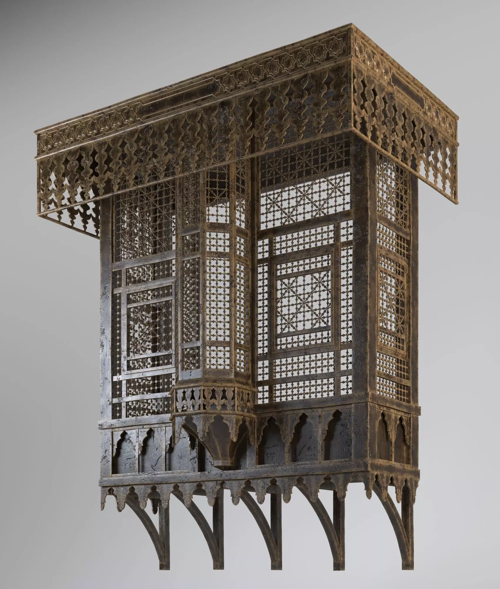 Arabian Islamic Window-Mashrabiah 3D model_0