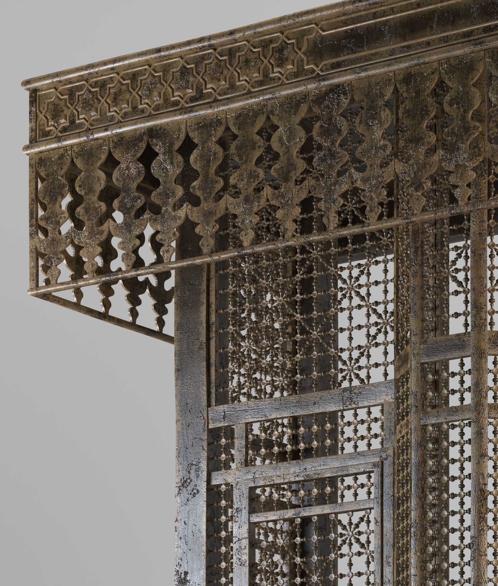 Arabian Islamic Window-Mashrabiah 3D model_3