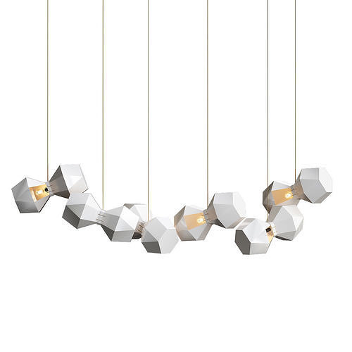 WELLES GLASS Long Chandelier von Gabriel Scott 3D model