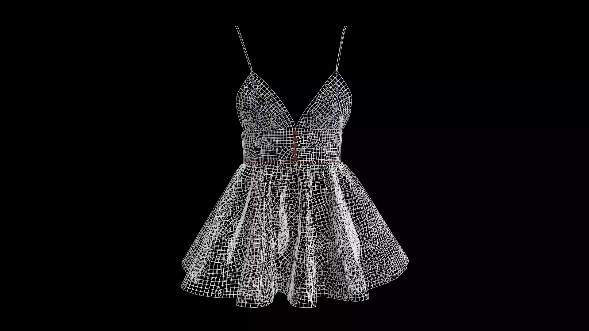 Stylish Designer Women Lace Babydoll Dress 3D model 3D model_20