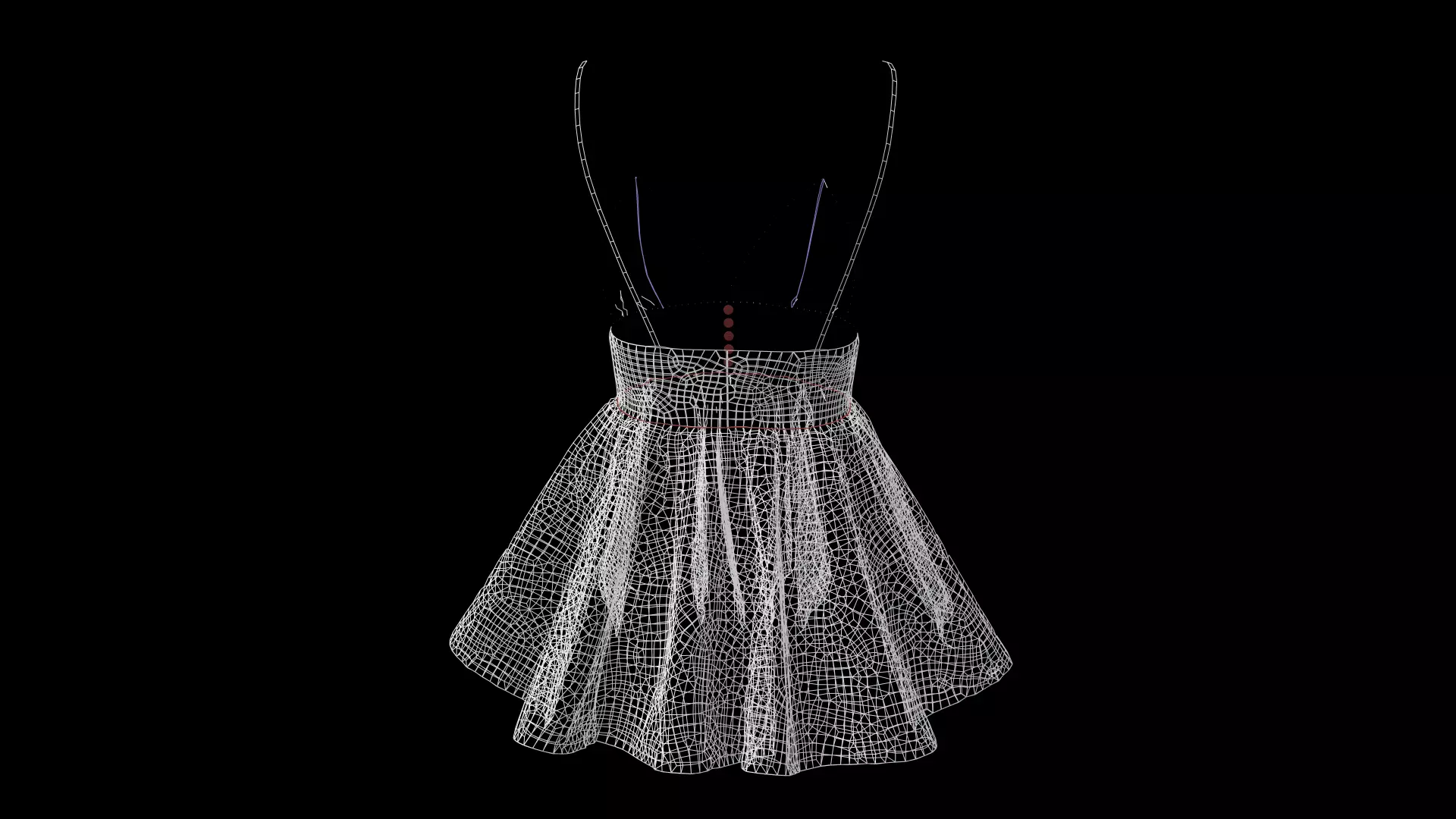 Stylish Designer Women Lace Babydoll Dress 3D model 3D model_21