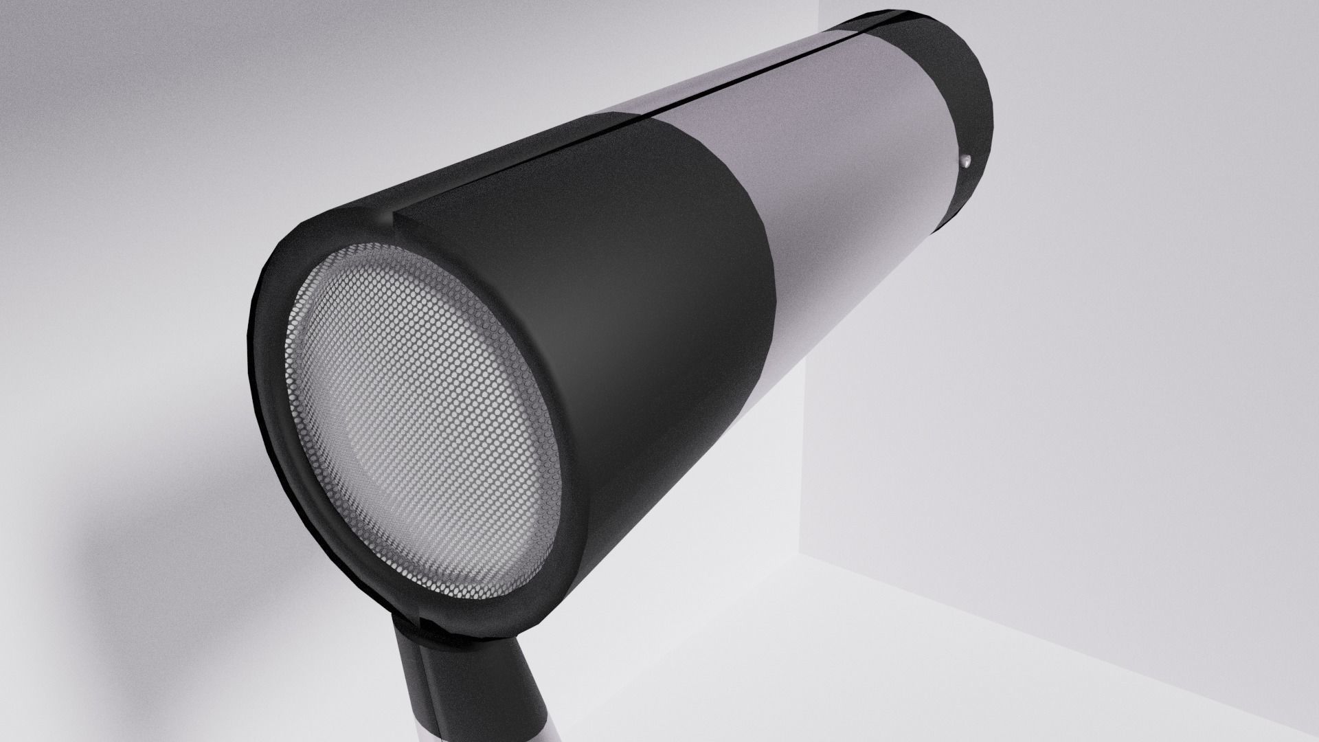 Hair dryer wella silver and black travel size 3D model_1