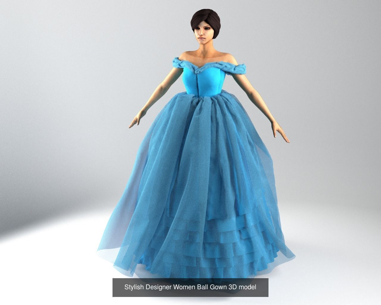 Stylish Women Dress 3D Model Collection_23