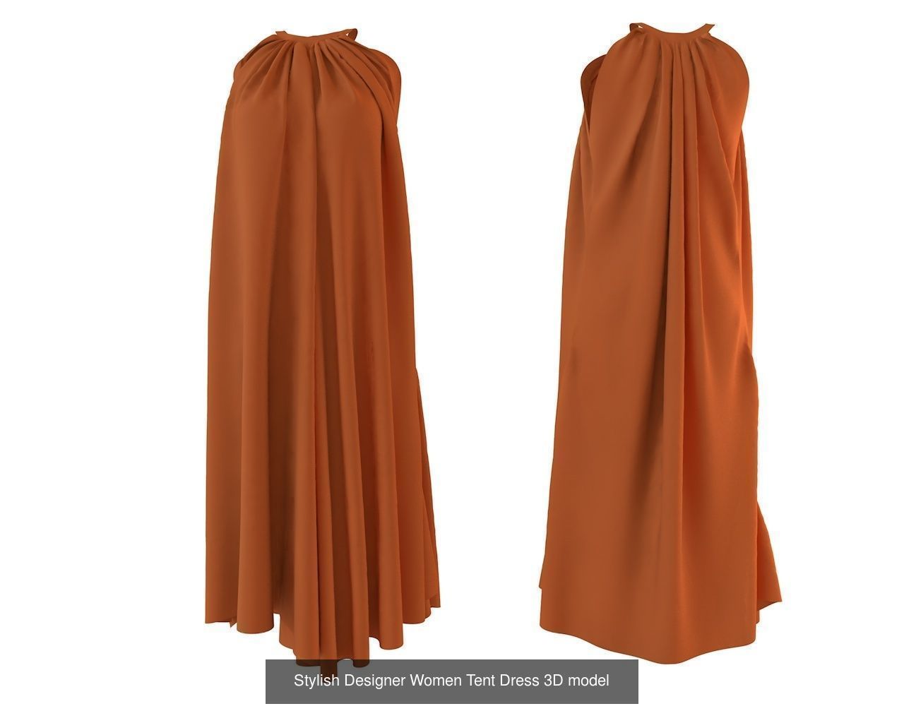 Stylish Women Dress 3D Model Collection_15