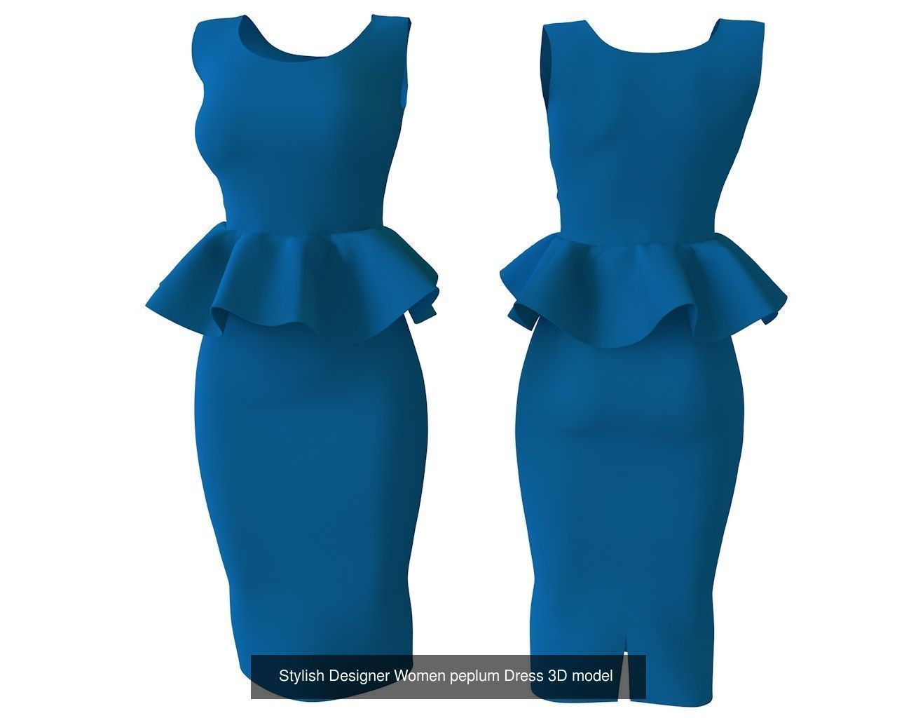 Stylish Women Dress 3D Model Collection_20
