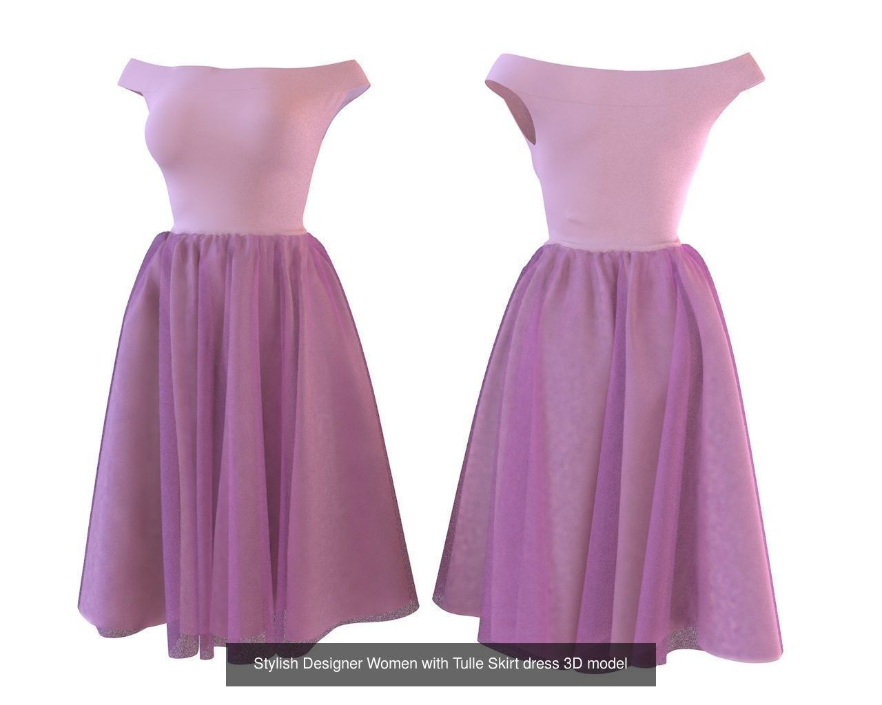 Stylish Women Dress 3D Model Collection_13