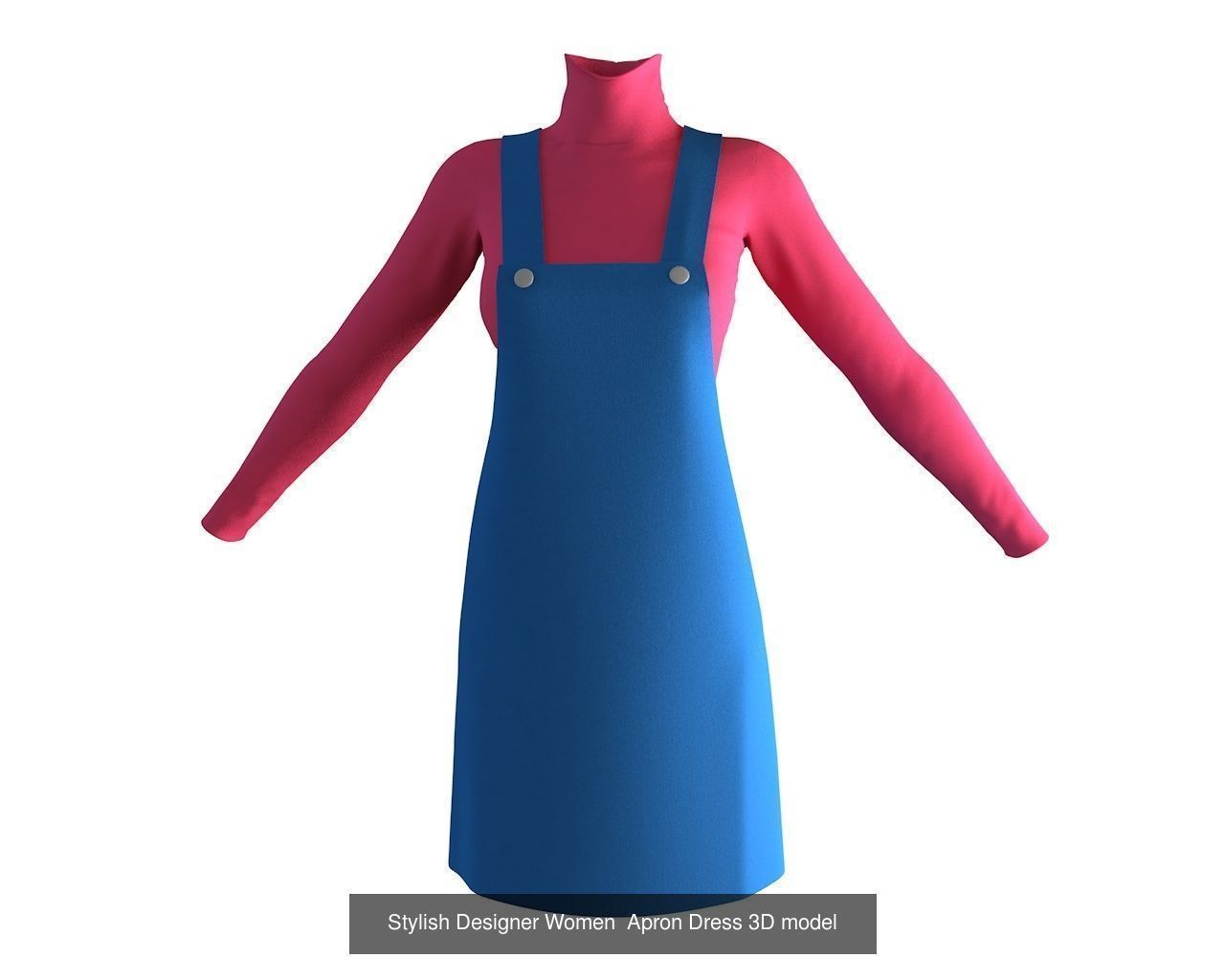 Stylish Women Dress 3D Model Collection_25