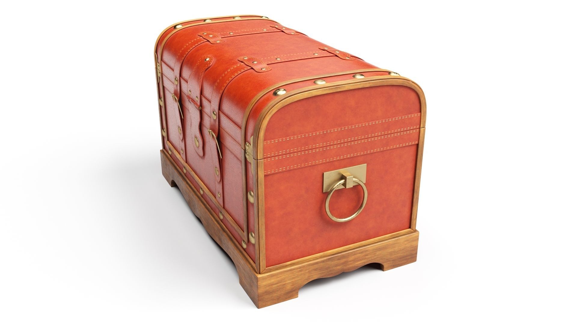 Old Chest 07 Low-poly 3D model_2