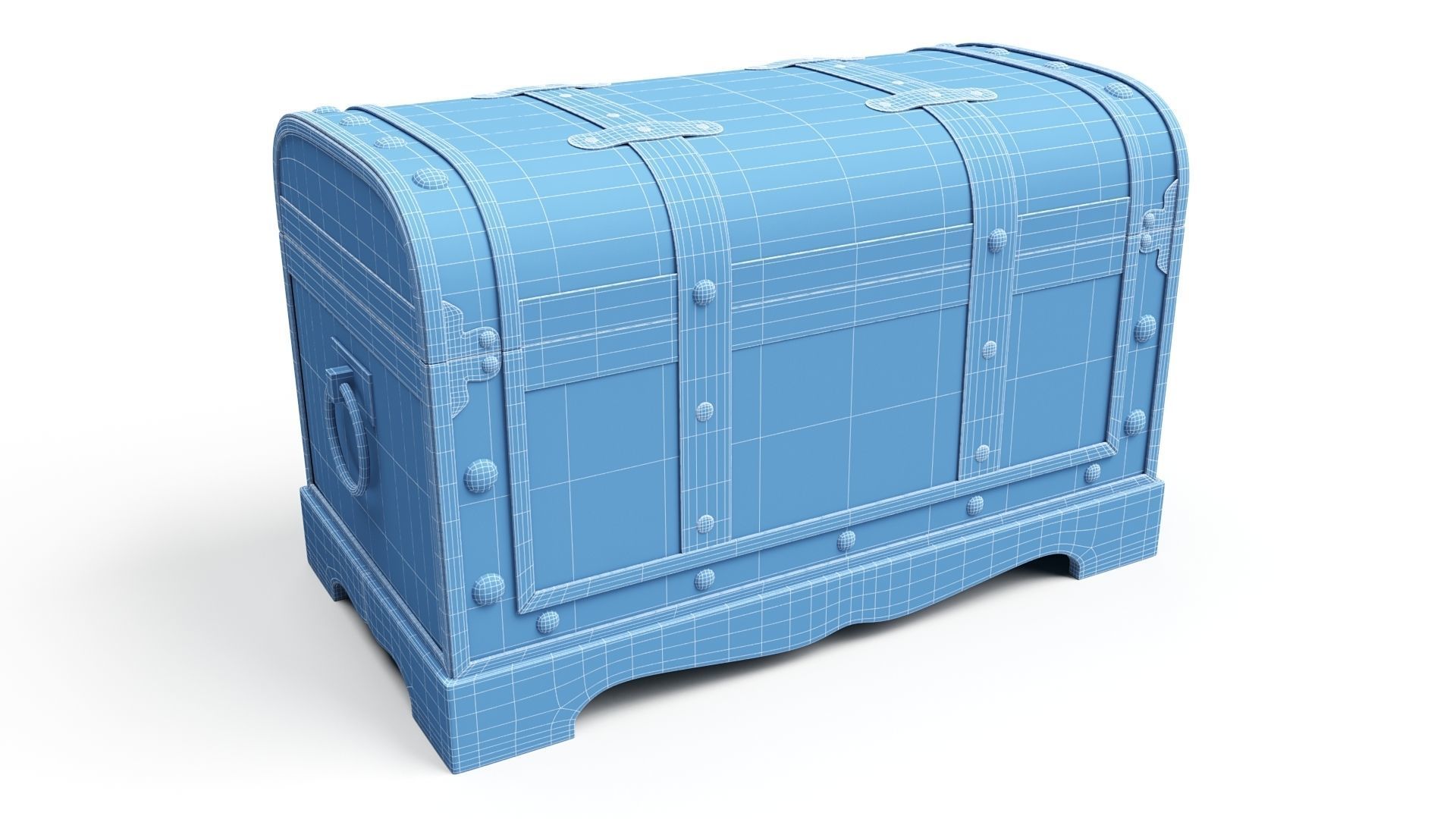 Old Chest 07 Low-poly 3D model_8