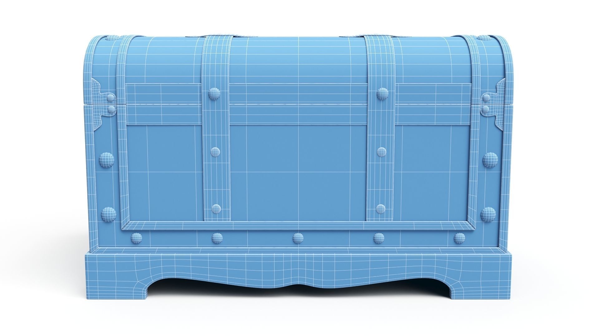 Old Chest 07 Low-poly 3D model_10
