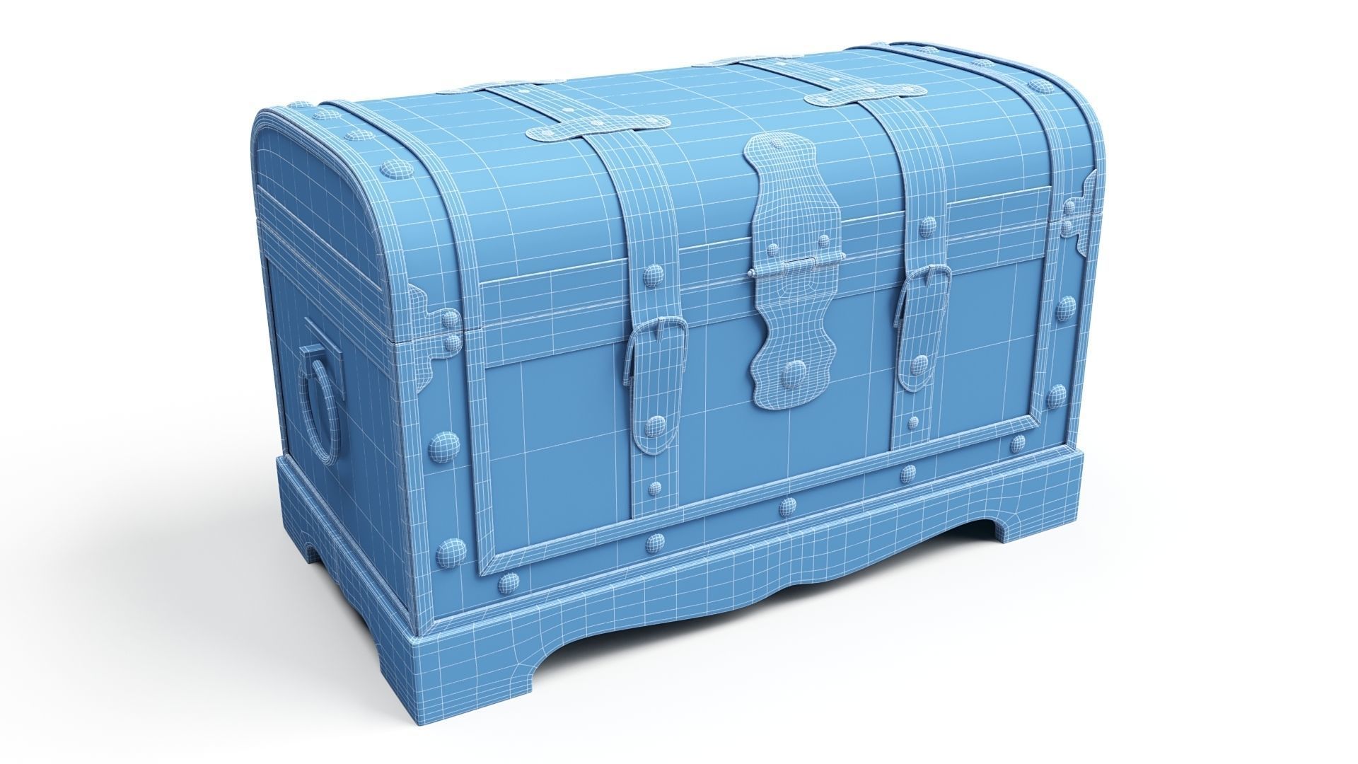 Old Chest 07 Low-poly 3D model_7