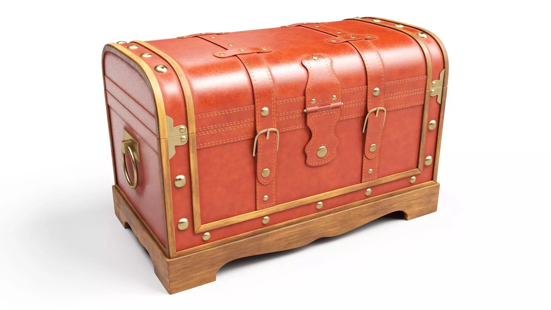 Old Chest 07 Low-poly 3D model_0